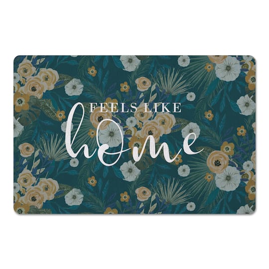 Feels Like Home Tropical Floral Floor Mat